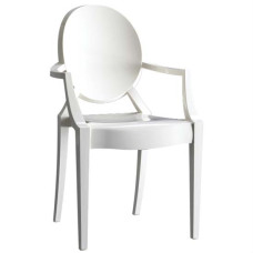 Стілець Доріс з підлокітниками білий