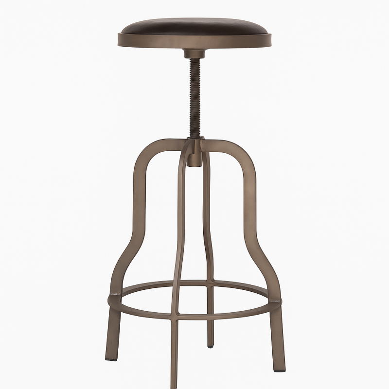 Барний стілець з м’яким сидінням, регульований Індастріал