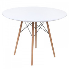 Стіл Тауер Вуд круглий д. 100 см білий