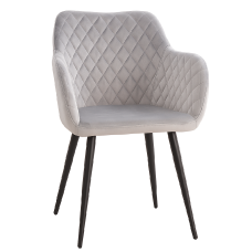 Стілець Арно з підлокітниками сіра тканина