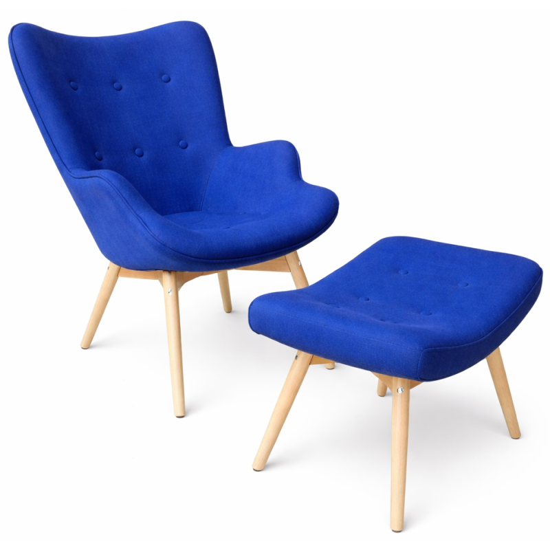 Крісло Флоріно з м’яким пуфом для ніг