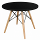 Журнальний столик Тауер Вуд чорний круглий