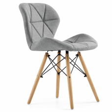 Стілець Стар м'який сіра тканина