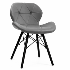 Стілець Стар В м'який екошкіра сіра