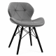 Стілець м'який екошкіра сіра Стар В