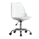 Прозоре офісне крісло з білим сидінням Астер
