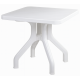 Стіл Прима пластиковий розкладний квадрат білий 80х80 см