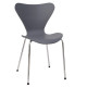 Пластиковий штабельований стілець Амм з сірого поліпропілену на хромованому каркасі