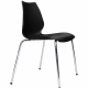 Стілець Лілі пластиковий штабельований чорний