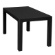 Садовий стіл пластиковий Лорі чорний 100*70