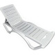 Шезлонг пластиковий білий Сансет