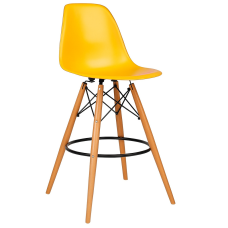 Стілець Тауер Вуд барний високий жовтий