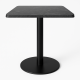 Квадратний стіл Сандро BL верзаліт чорний мармур з металевою основою
