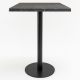 Стіл Сеніо BL високий квадратний 70×70 см із чорною стільницею верзаліт