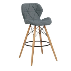 Стілець Стар Н барний високий сіра тканина