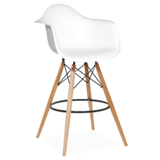 Стілець Тауер Вуд Eames барний високий білий