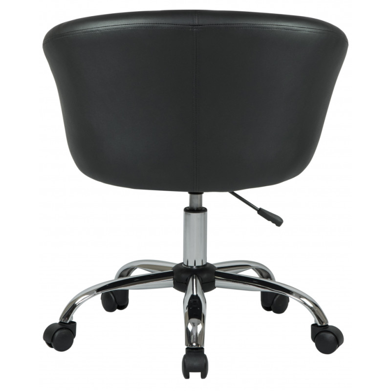 Крісло Мурат К з екошкіри з регулюванням по висоті м'яке чорне Мурат К