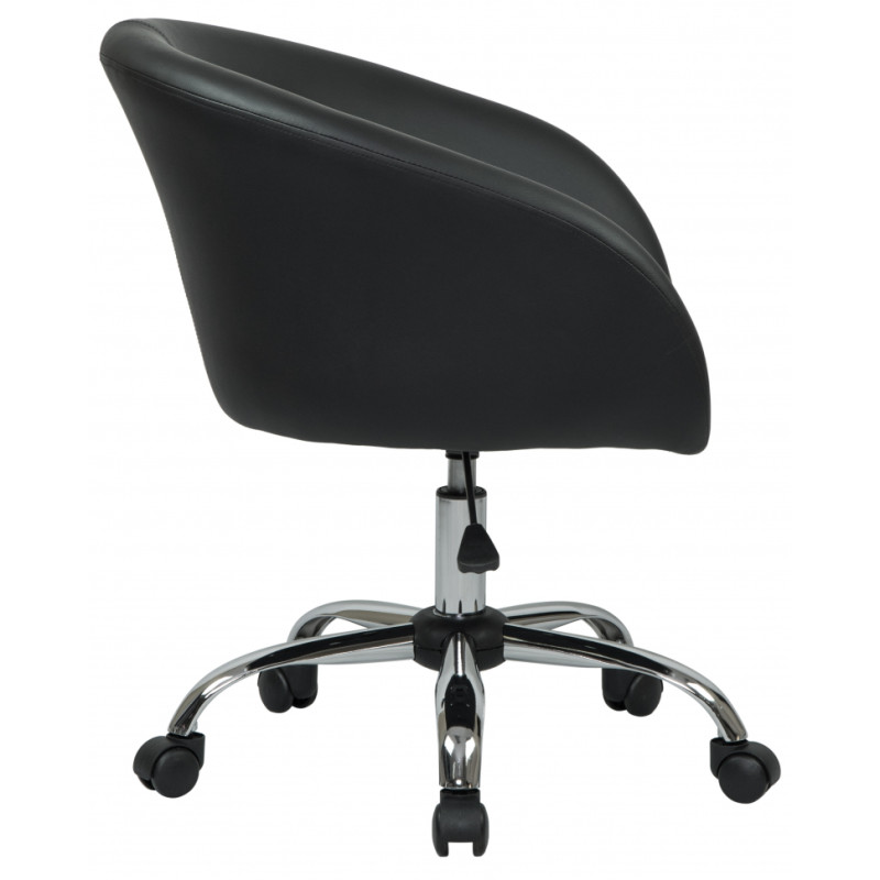 Крісло Мурат К з екошкіри з регулюванням по висоті м'яке чорне Мурат К