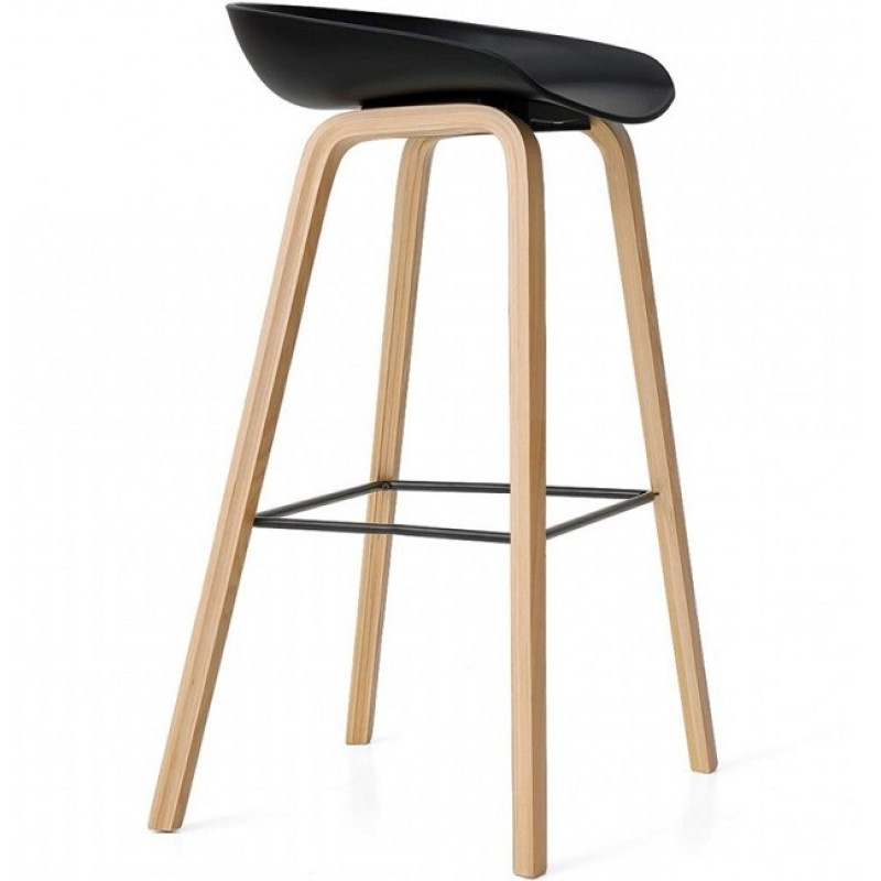 Стілець барний високий табурет чорний Адель