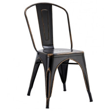 Стілець Толікс V металевий чорний вінтаж