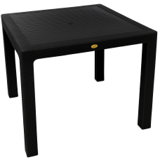 Стіл Олаф пластиковий ротанг 90*90 чорний
