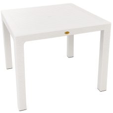 Стіл Олаф пластиковий ротанг 90*90 білий