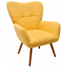 Крісло Флор тканина жовта букле тедді