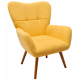 М'яке крісло тканина букле тедді жовта Флор