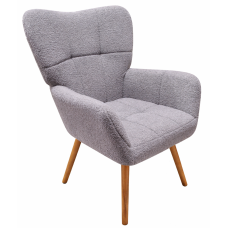 Крісло Флор тканина сіра букле тедді