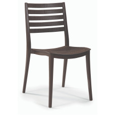 Стілець Зара пластиковий коричневий