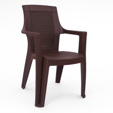 Стілець Мілан з підлокітниками ротанг коричневий