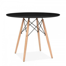 Стіл Тауер Вуд круглий д. 80 см чорний