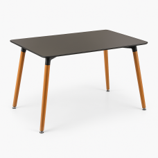 Стіл Нурі обідній дерев'яний 120х80 см чорний