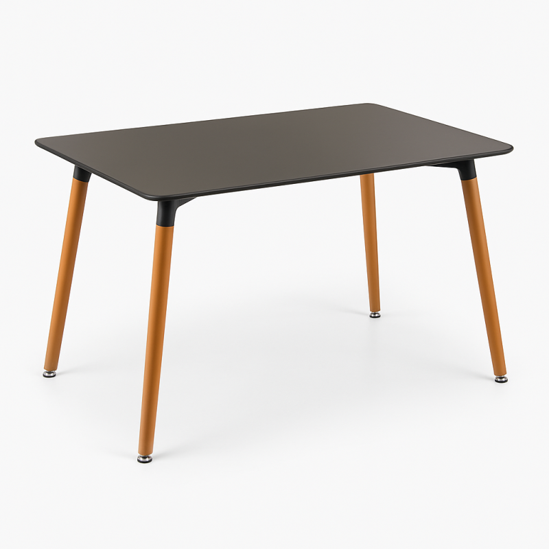 Стіл обідній дерев'яний 120х80 см чорний Нурі