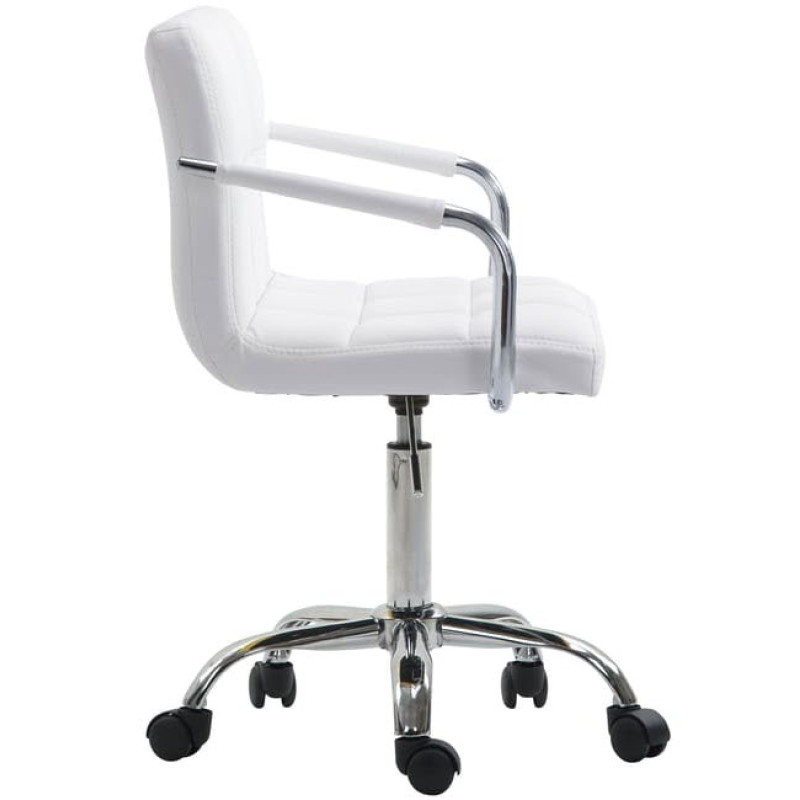 Крісло на колесах офісне біле Артур К