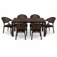 Комплект меблів 6 стільців Софія + пластиковий стіл Осло коричневий