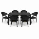 Комплект меблів 6 стільців Софія + пластиковий стіл Осло чорний