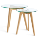 Комплект журнальних столиків Мілан зі скляною стільницею