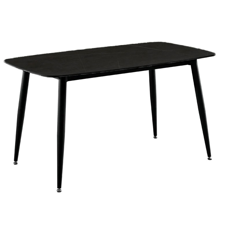 Стіл обідній чорна кераміка 120х80 см Роалті