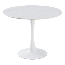 Стіл Тюльпан С круглий д. 90 см білий мармур
