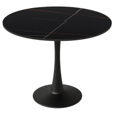 Стіл Тюльпан С круглий д. 90 см чорний мармур