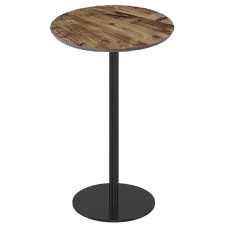 Стіл Скіф 105 круглий високий д. 60 см колір коричневий вінтаж