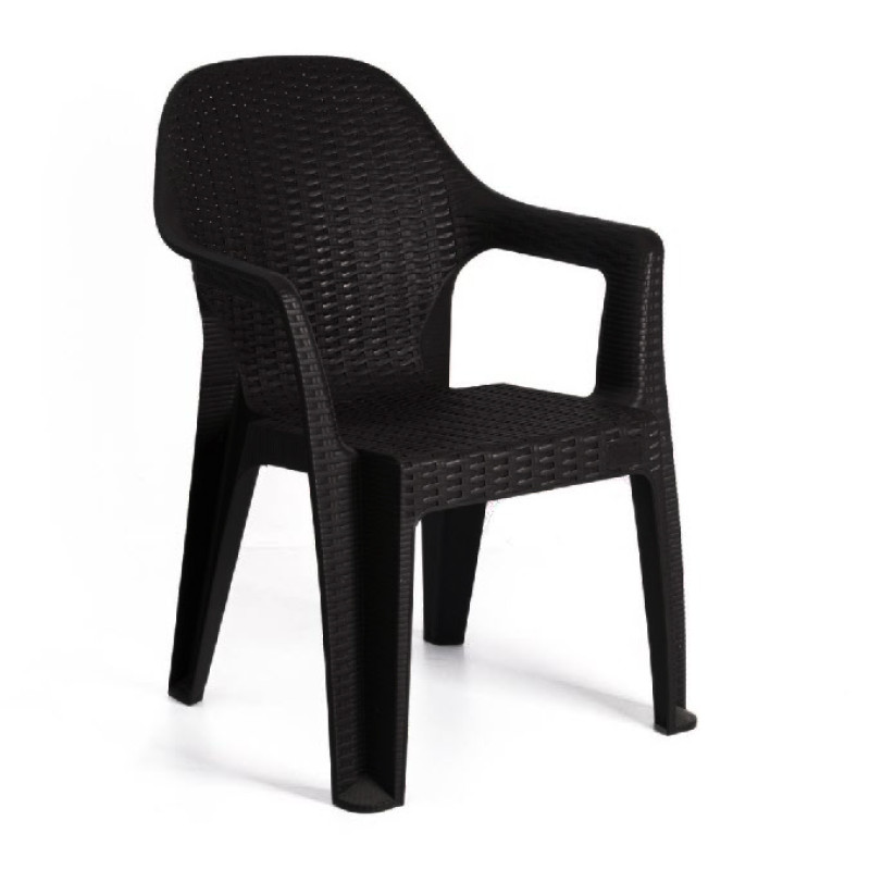 Комплект меблів 4 стільці Міла + пластиковий стіл Лорі чорний