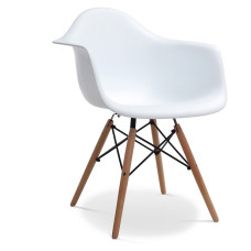 Стілець Тауер Вуд з підлокітниками білий