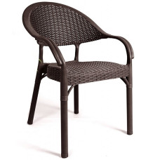 Стілець Софія з підлокітниками ротанг коричневий
